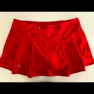 Lululemon Pace Rival Mid Rise Skirt (Red)